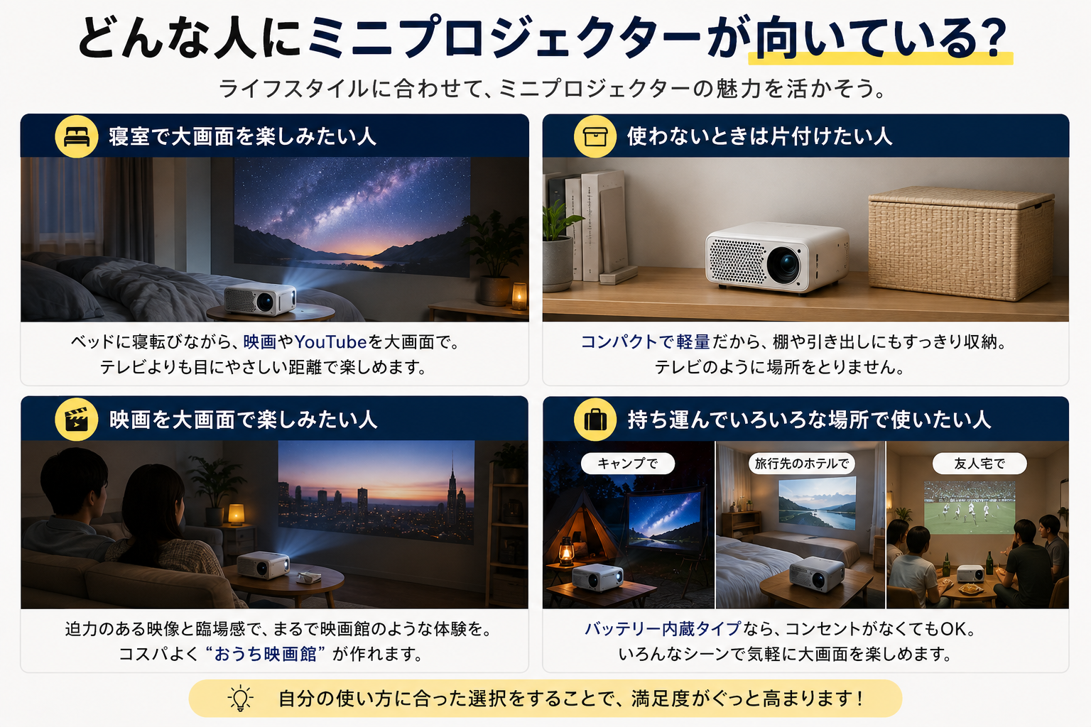 Who a mini projector is suitable for