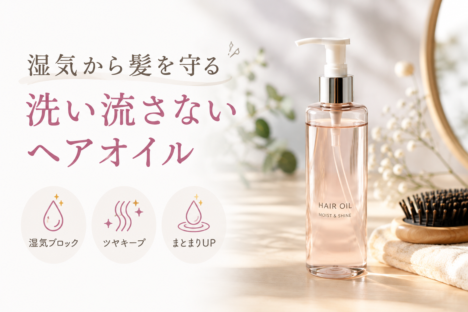Hair oil for humidity control