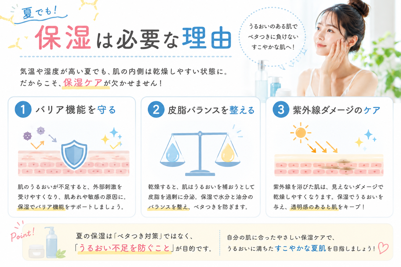 Benefits of summer moisturizing skincare